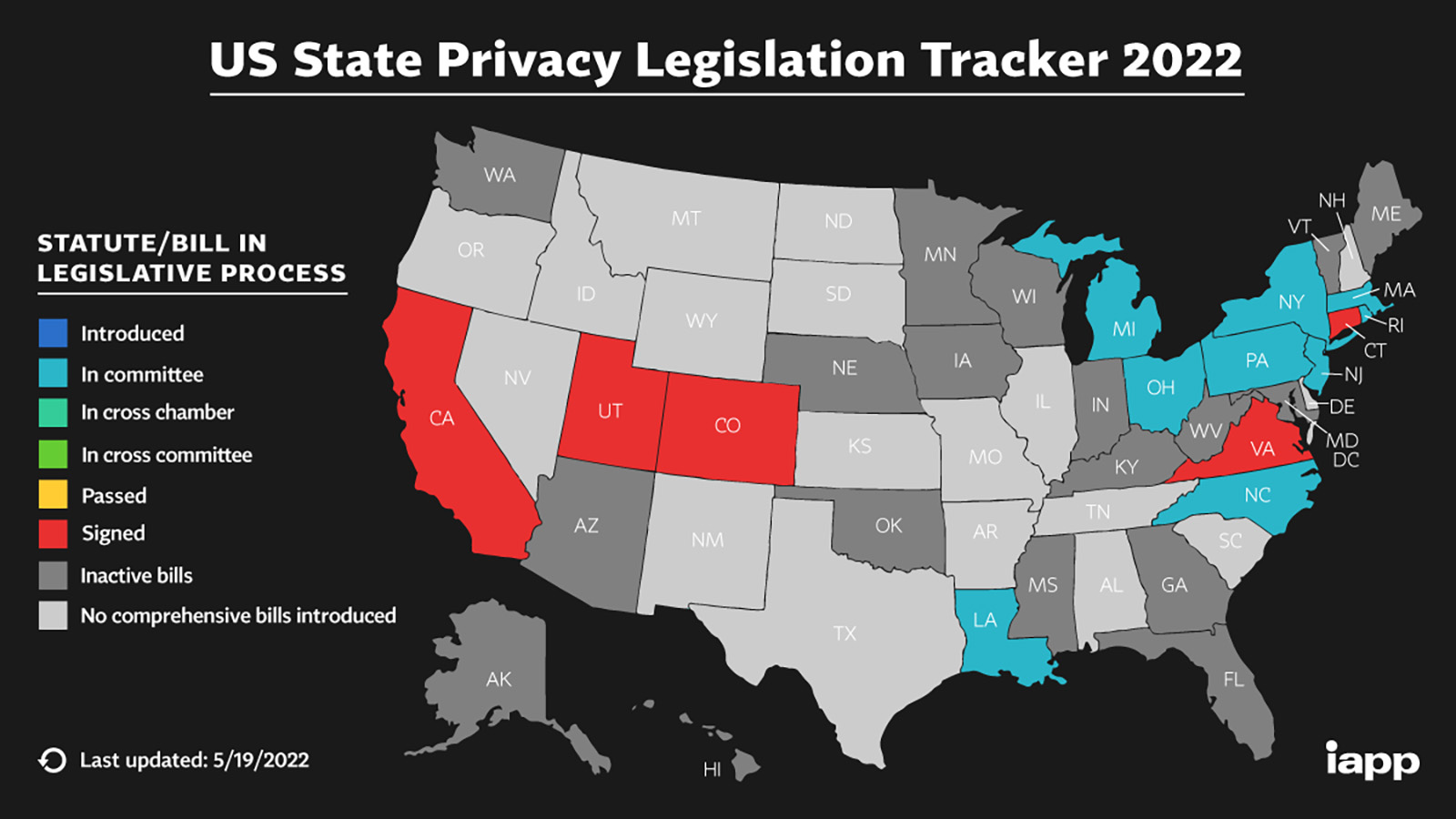 US State Privacy Legislation Tracker 2022