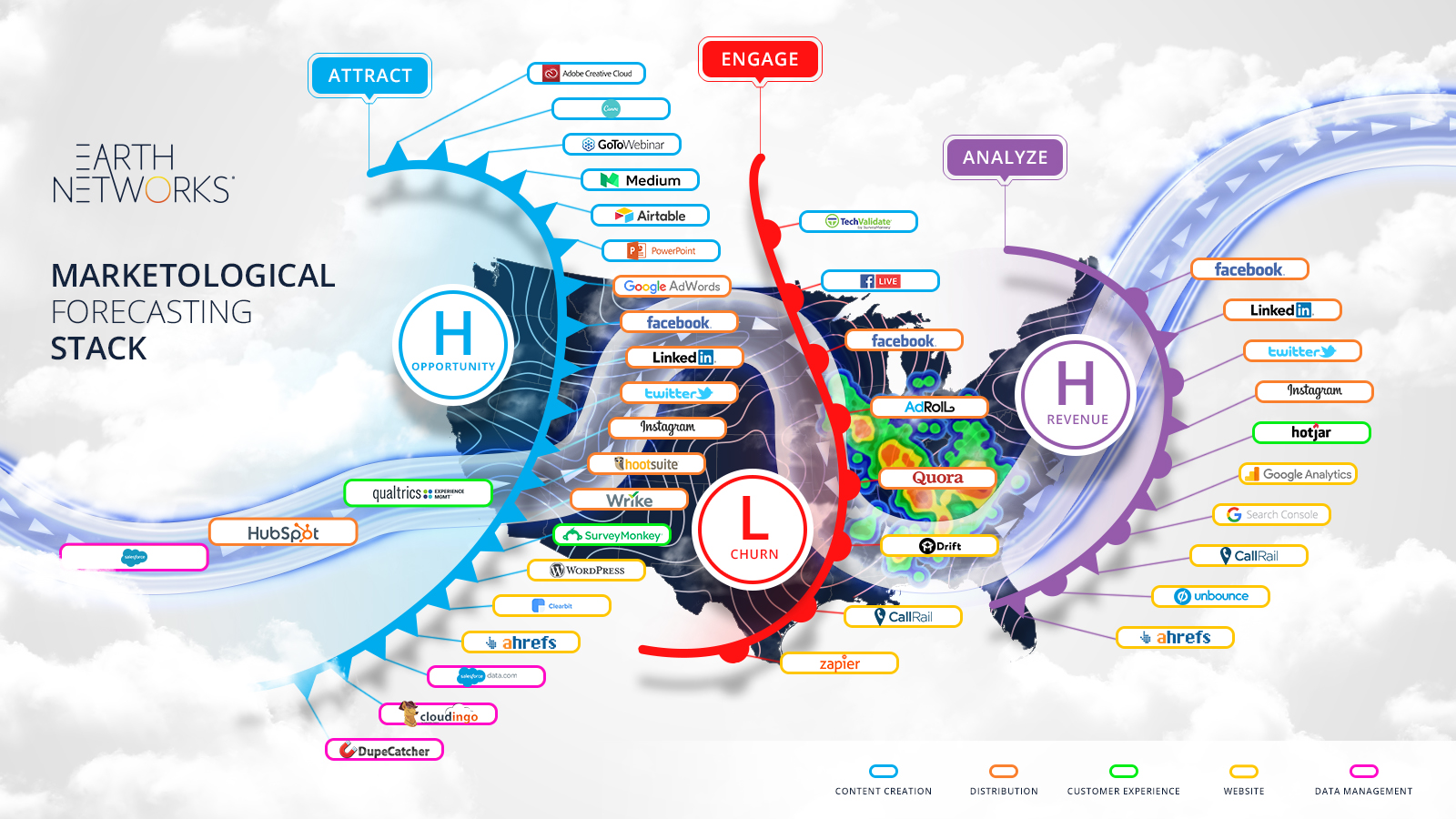 Earth Networks showcases the marketing technology it uses as a weather map